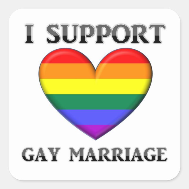 Je soutiens les stickers de mariage homosexuel (Devant)