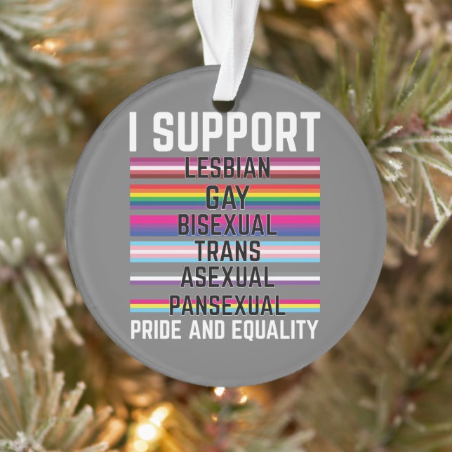 Je soutiens Lesbienne Gay Bisexuel Trans Panne Ase (Arbre)