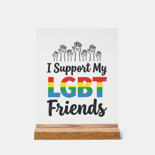 Je soutiens mes amis LGBT Vectoriel de Fierté Arc-