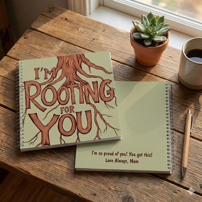 Je soutiens votre Carnet (Show your support with this, "I'm rooting for you" personalized notebook! )