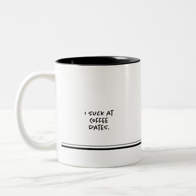 Je suce à des dattes de café mug 11 oz. (Gauche)