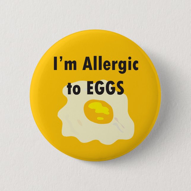 Je suis allergique aux oeufs allergie pin badge (Devant)