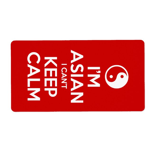 Je suis asiatique, je ne peux pas garder le calme (Devant)