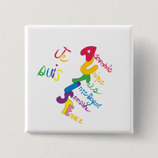 Je Suis Autiste 2 Inch Square Button