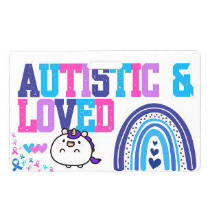 Je suis Autiste Nom id  Badge - Badge d'alerte Aut