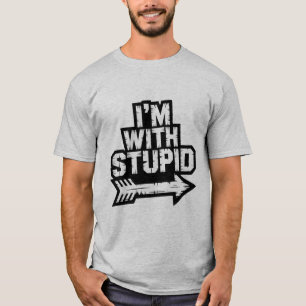 Je Suis Avec Flèche Drôle T-Shirt Couple Correspon