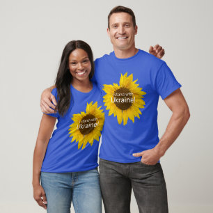 Je suis avec l'Ukraine ! T-shirt tournesol