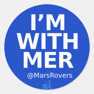 "Je suis avec MER" autocollant brillant
