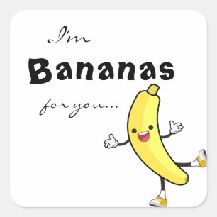Je suis BANANAS pour toi... autocollant