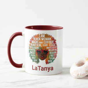Je Suis Black Woman Magic Maroon Mug