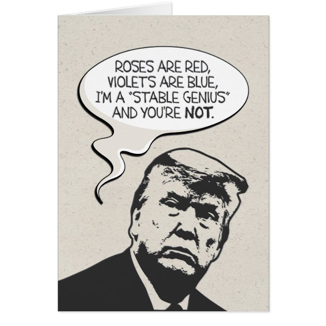 "Je suis carte d'anniversaire de Donald Trump d'un (Devant)