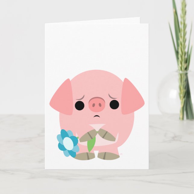 "Je suis" carte de voeux mignonne désolée de (Devant)