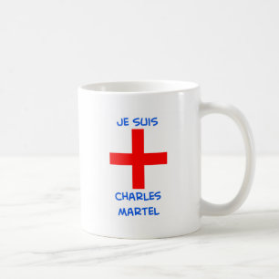 je suis charles martel crusader cross coffee mug