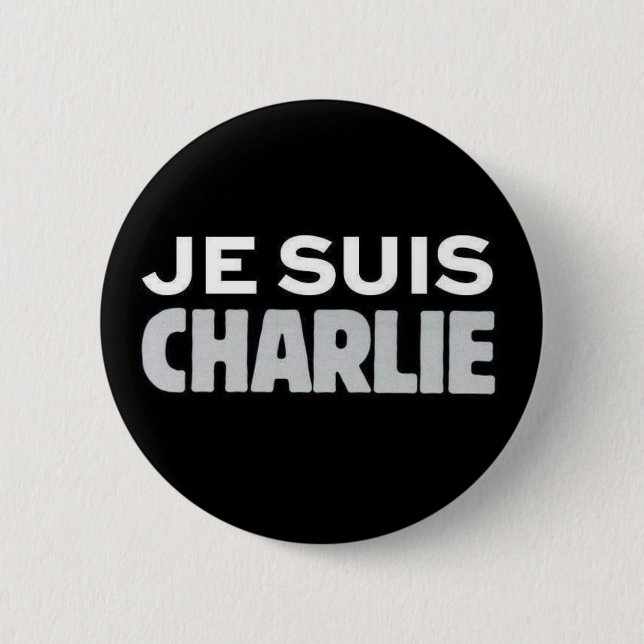 Je Suis Charlie 2 Inch Round Button (Front)