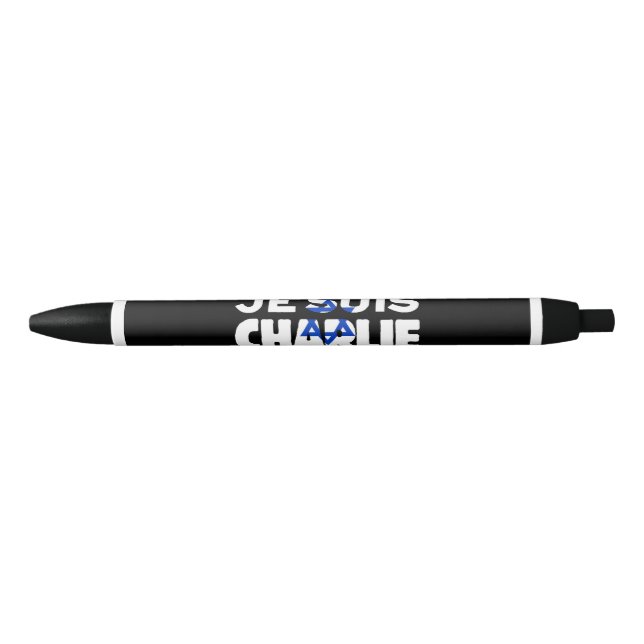 Je Suis Charlie - Israel Black Ink Pen (Front)