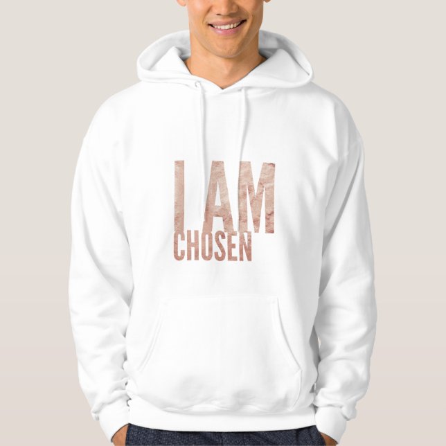 Je suis choisi Sweat - shirt à capuche Gold (Devant)