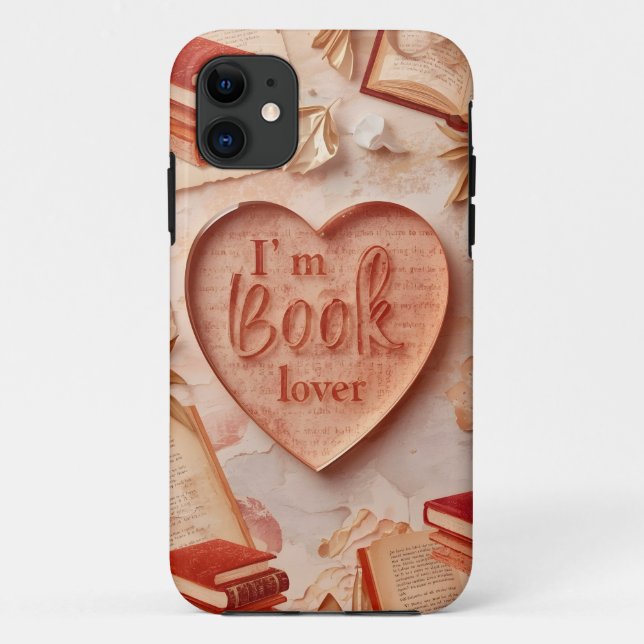 Je suis Coque mobile en forme de coeur de l'amoure (Dos)
