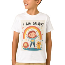 Je Suis Courageux - T-shirt Affirmation Enfants