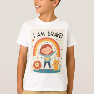 Je Suis Courageux - T-shirt Affirmation Enfants