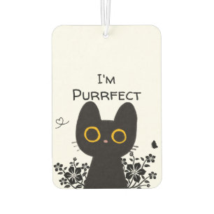 Je suis désodorisant pour voiture chat noir mignon