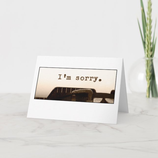 Je suis désolé carte (Devant)