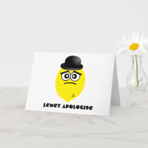 Je suis désolé carte d'excuses