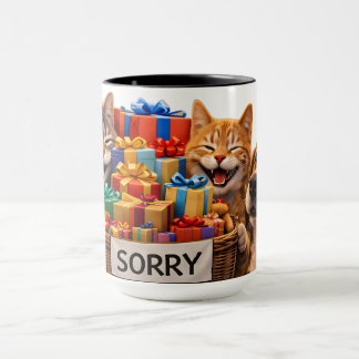 Je suis désolé, mug de café chat roux cadeau drôle