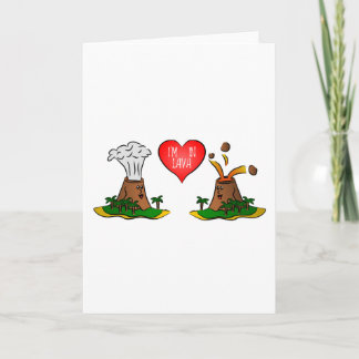 Je suis en lave - carte de Saint-Valentin de la