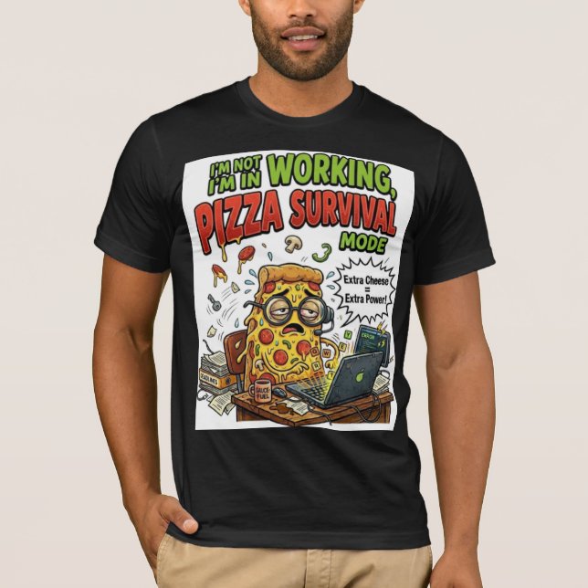 Je suis en mode survie pizza T-Shirt drôle | Pi (Devant)
