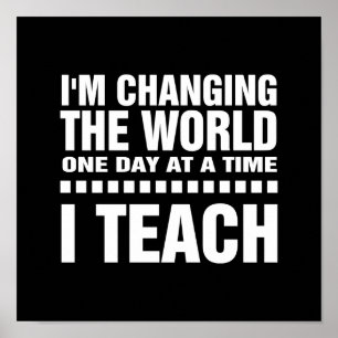 Je suis enseignant. Devis   Poster d'art typograph