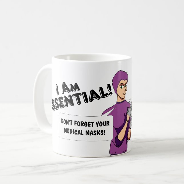 "Je Suis Essentiel !" Café Mug (Devant gauche)