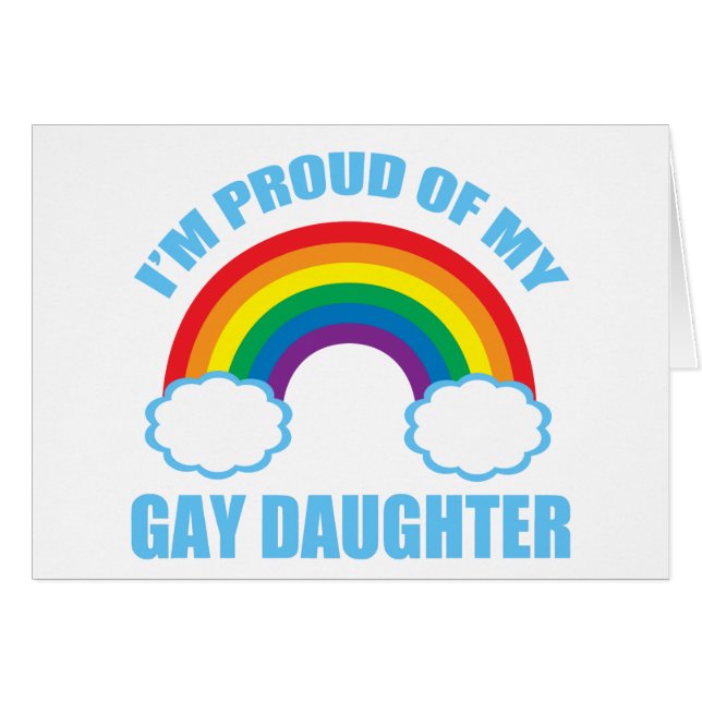 Je suis fier de ma carte fille gay (Devant horizontal)