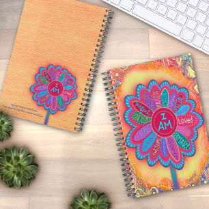 JE SUIS Floral Inspirationnel Fille Planner Coloré