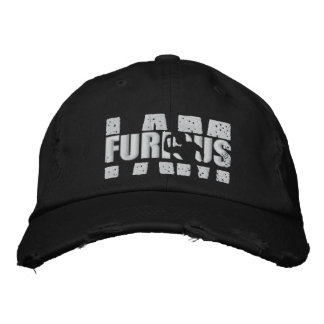 JE SUIS FURIEUX logo blanc Casquette en détresse