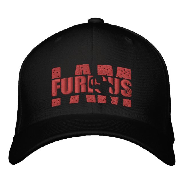 JE SUIS FURIEUX Red Logo Laine Étirement Casquette (Devant)