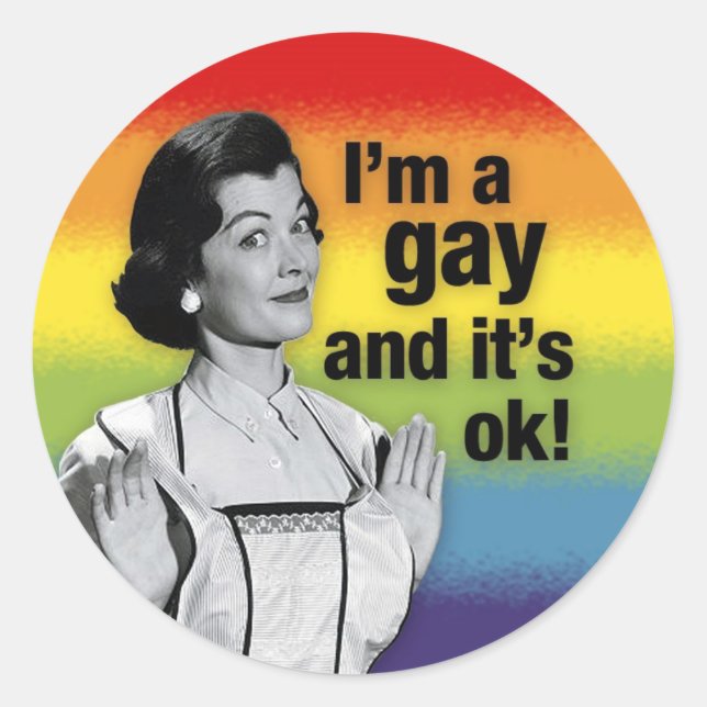 Je suis GAY - Stickers (Devant)