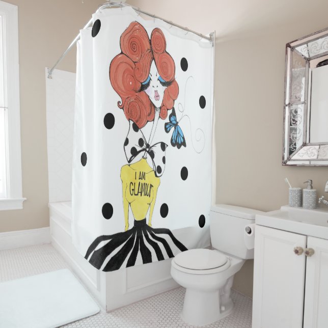 JE SUIS GLAMOR Douche Rideau (En situation)