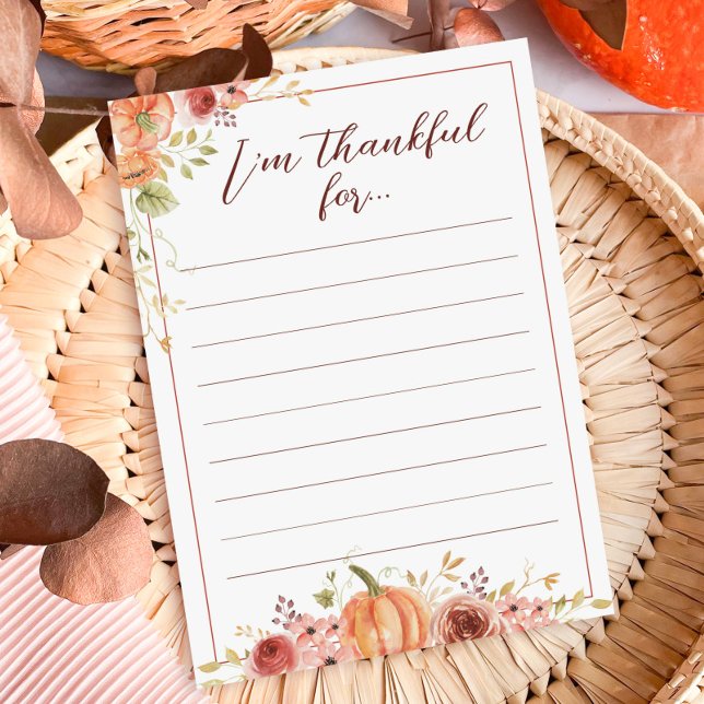 Je Suis Heureux Pour Les Cartes De Notes Thanksgiv (Créateur téléchargé)