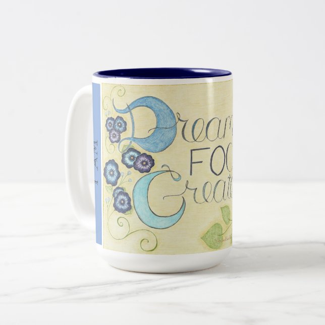 Je suis inspiré - Dream Focus Créer un café Mug (Devant gauche)