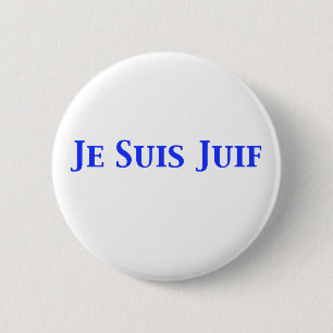 Je Suis Juif Jewish Solidarity Shirts and Gifts 2 Inch Round Button