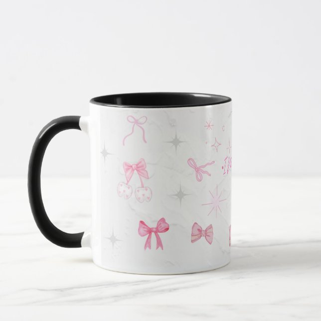 Je suis juste une tasse esthétique / Rubans roses  (Gauche)