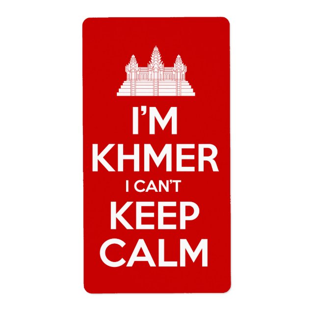 Je suis Khmer Je ne peux pas garder le calme (Devant)