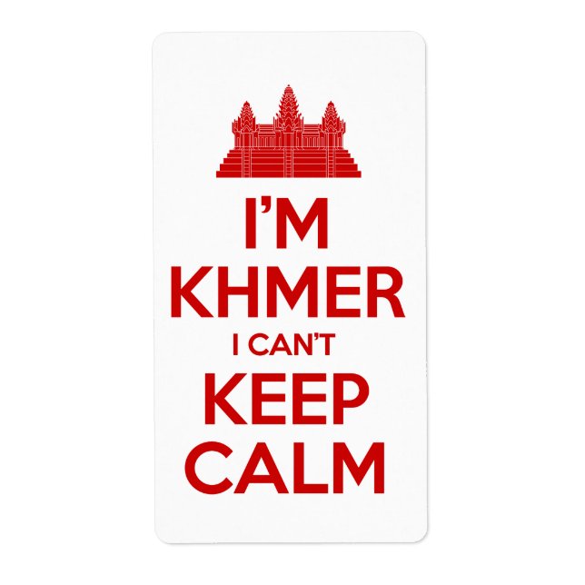 Je suis Khmer Je ne peux pas garder le calme (Devant)
