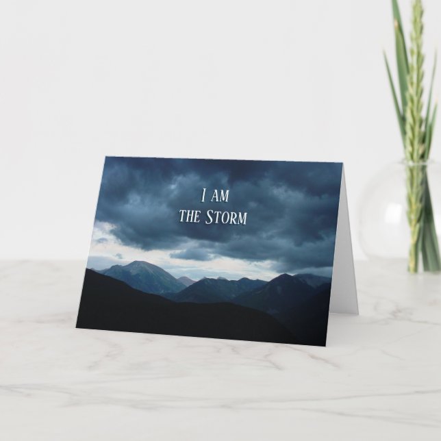 Je Suis La Carte De Papeterie Personnalisée Storm (Devant)