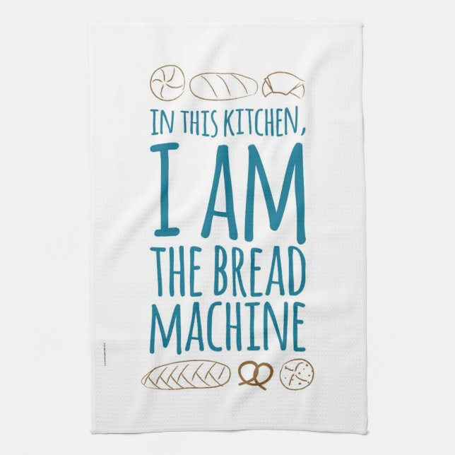 JE SUIS la serviette de thé de machine de pain (Vertical)