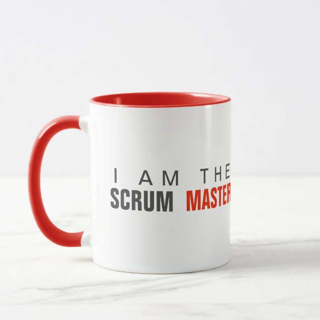 Je suis la tasse agile maître de scrum (Gauche)