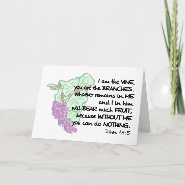 Je suis la vigne, vous êtes les branches Cartes de (Devant)