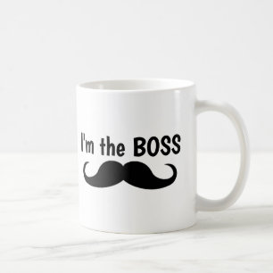 JE SUIS LE BOSS, MUSTACHE CAFÉ MUG