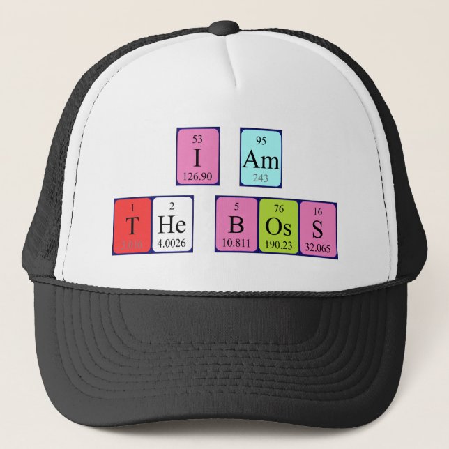 Je Suis Le casquette De La Table Périodique Du Pat (Devant)
