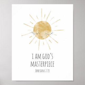Je suis le Chef-d'œuvre de Dieu Affiche de verset 